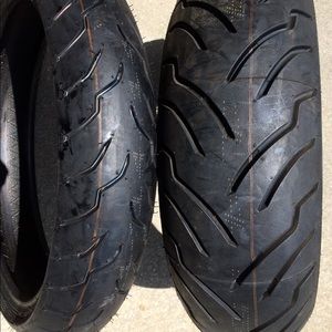 Dunlop tires  130/60/19  and 180/65/16